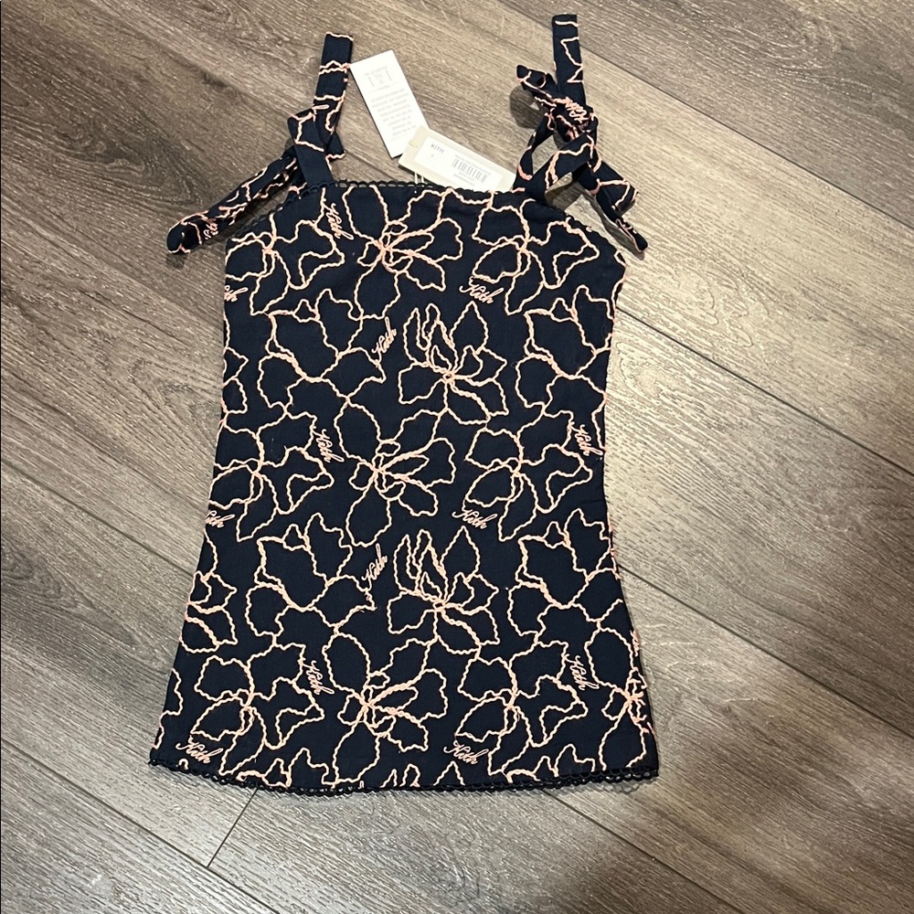 Kith Kids Dress in Navy and Pink Floral